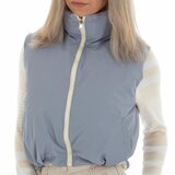 Korte omkeerbare grijze bodywarmer._