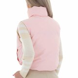 Korte omkeerbare rose bodywarmer._