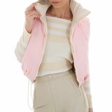 Korte omkeerbare rose bodywarmer._