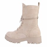 Hoge beige suede boot Milenka_