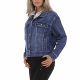 Korte trendy blue jeans jacket._