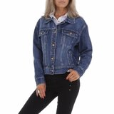 Korte trendy blue jeans jacket._