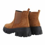 Camelkleurige lage daimen Chelsea boot Arnika._