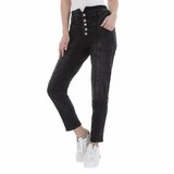 Zwarte pencil jeans broek._