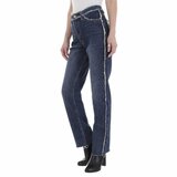 Hoge taille blue ruffeld jeans._