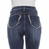 Hoge taille blue ruffeld jeans._