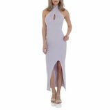 Violet 3/4 bodycon jurk met split._