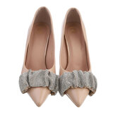 Beige high heel pump Azia._