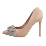 Beige high heel pump Azia._