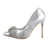 Zilveren high heel pump Azia._