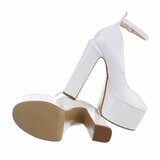 Witte high heel lak plateau pump Armine.SOLD OUT_