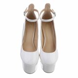 Witte high heel lak plateau pump Armine.SOLD OUT_