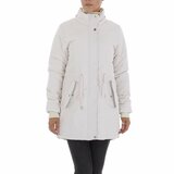 Trendy midi witte parka jas._