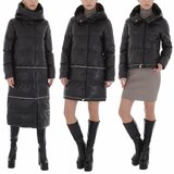 Trendy zwarte winterjas 3 in 1._