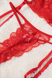Rode kanten lingerie set Asma.3 stuks._