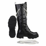 Hoge zwarte fashion lak boot Concha._