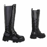 Hoge zwarte fashion lak boot Concha._