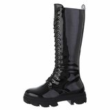 Hoge zwarte fashion lak boot Concha._