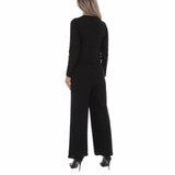 Elegante zwarte 2 delige set met 7/8 broek._