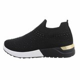 Trendy lage zwarte sock sneaker Toka._