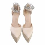 Beige high heel pump Asta._