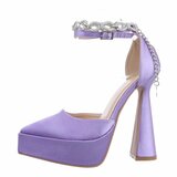 Purperen high heel pump Asta._