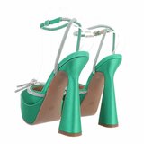 Fashion hoge groene pump Aurea._