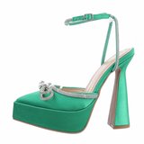 Fashion hoge groene pump Aurea._