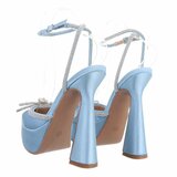 Fashion hoge licht blauwe pump Aurea._