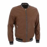 Bruine leatherlook heren jacket._