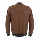 Bruine leatherlook heren jacket._