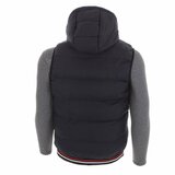 Omkeerbare blauw-rode gewatteerde heren bodywarmer._