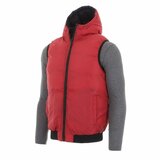 Omkeerbare blauw-rode gewatteerde heren bodywarmer._