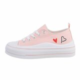 Lage rose textiel sneaker Cara._