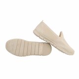 Beige lage textiel sneaker Nadia._