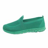 Groene lage textiel sneaker Nadia._