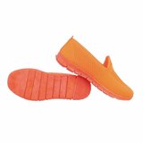 Oranje lage textiel sneaker Nadia._