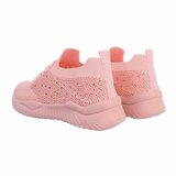 Trendy lage rose textiel sneaker Maud._