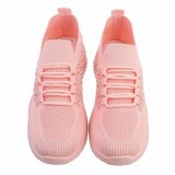 Trendy lage rose textiel sneaker Maud._