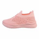 Trendy lage rose textiel sneaker Maud._