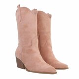 Rose suede enkellaarsje Telma_