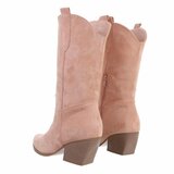 Rose suede enkellaarsje Telma_