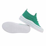 Trendy lage groene textiel sneaker Ingeborg._