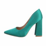 Groene fluwelen pump Jantina._