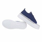 Trendy lage blauwe textiel sneaker Josie._