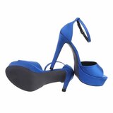 Sandales hautes bleues Wendy._