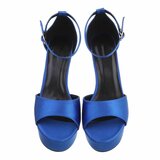 Sandales hautes bleues Wendy._