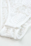 Witte kanten crochet bodysuit._