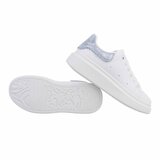 Lage witte sneaker met blauw accent Nicole._