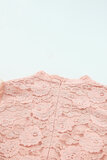 Oud rose kanten crochet mini jurk._